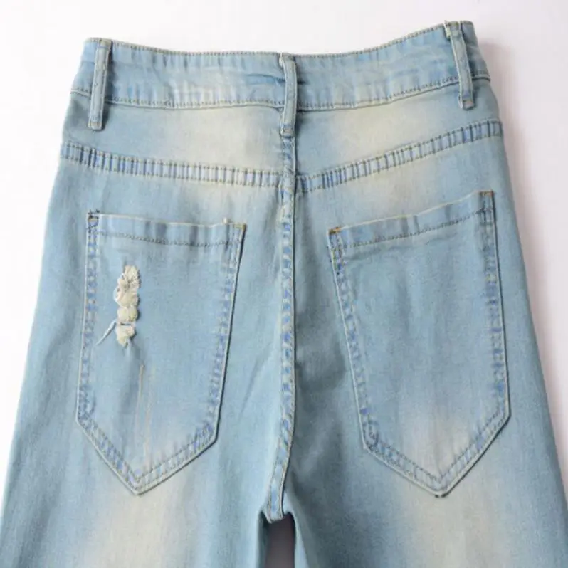 Mens Skinny Jeans Super Skinny Jeans Men Non Ripped Stretch Denim Pants Elastic Waist Big Size European