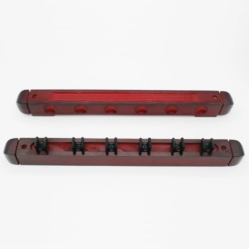 Wooden 6 Holes Billiard Snooker Pool Cue Rack on Wall for Sale