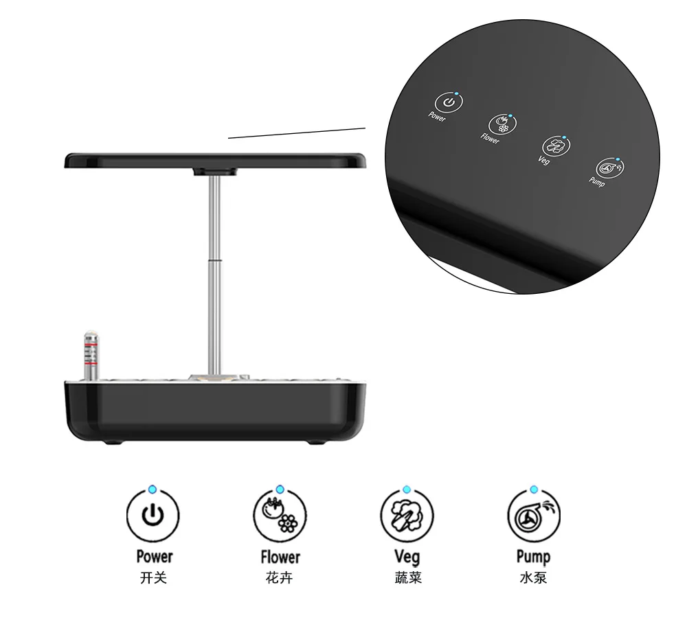 new Hydroponic Starter Kit hydroponic growing systems garden led nutrient growing herbs lettuce vegetables garden tools