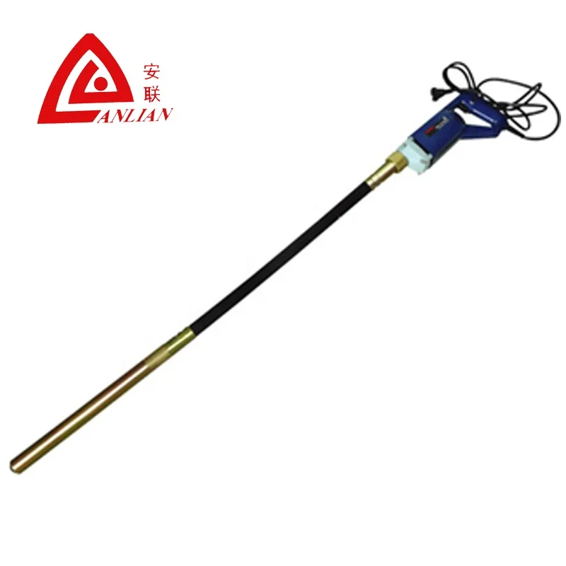 Greater functionality portable concrete vibrator for placing concrete