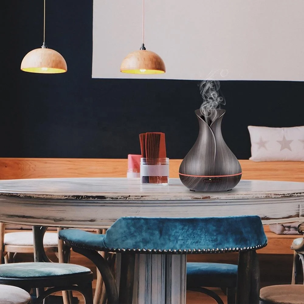 2019 New Product Wood Grain Smart Aromatherapy Essential Oil Diffuser Portable Ultrasonic Diffuser Cool Mist Air Humidifier