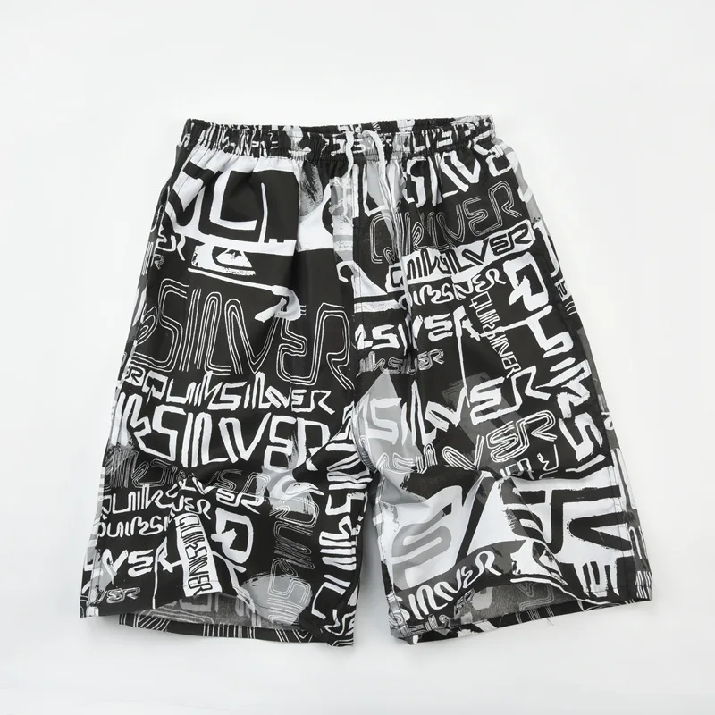 2021 mens beach fashion custom printing fruit letters polyester swim trunks all over print swim graphic shorts