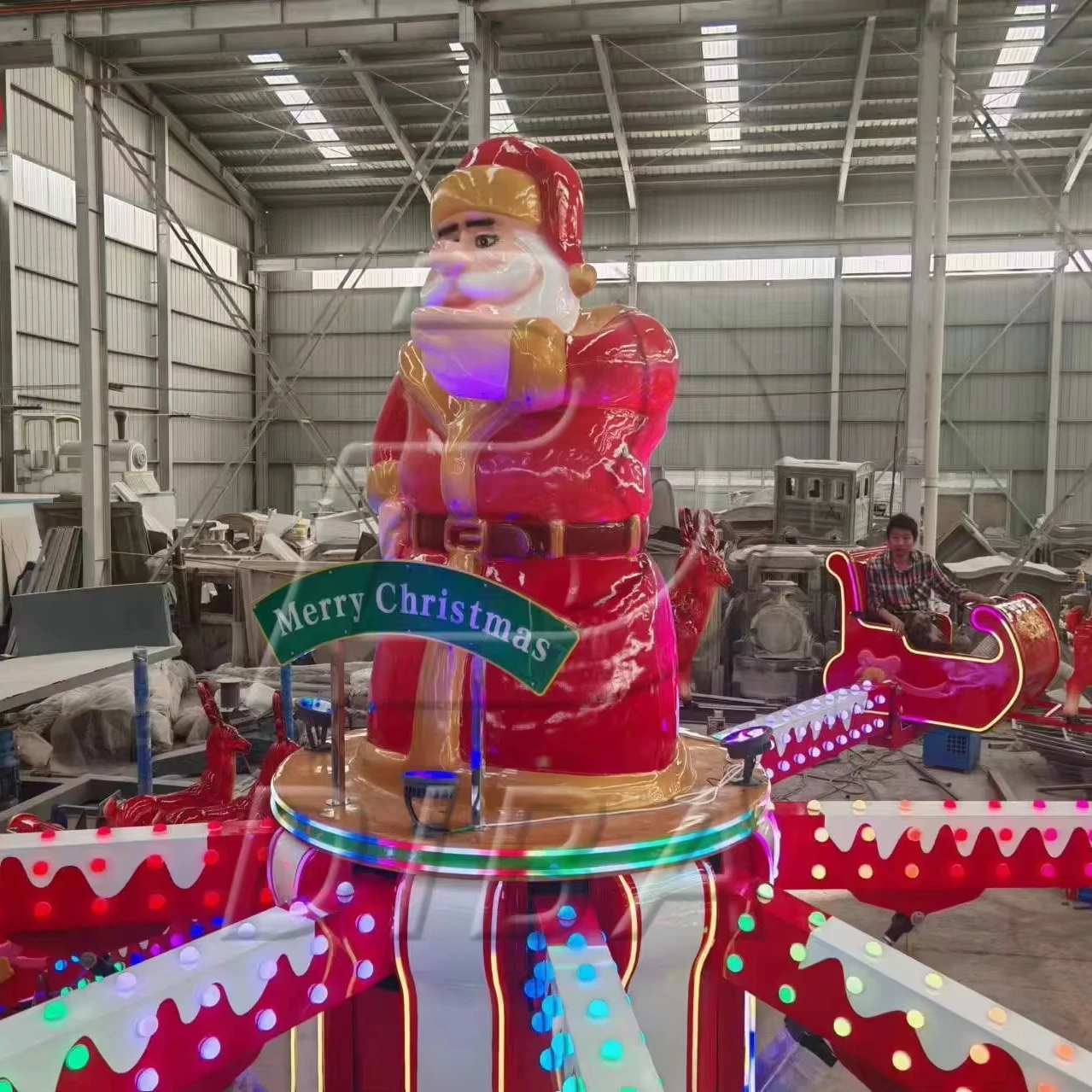 High quality Merry Christmas new attraction kids amusement rides Santa Claus Self-Control ride theme park equipment