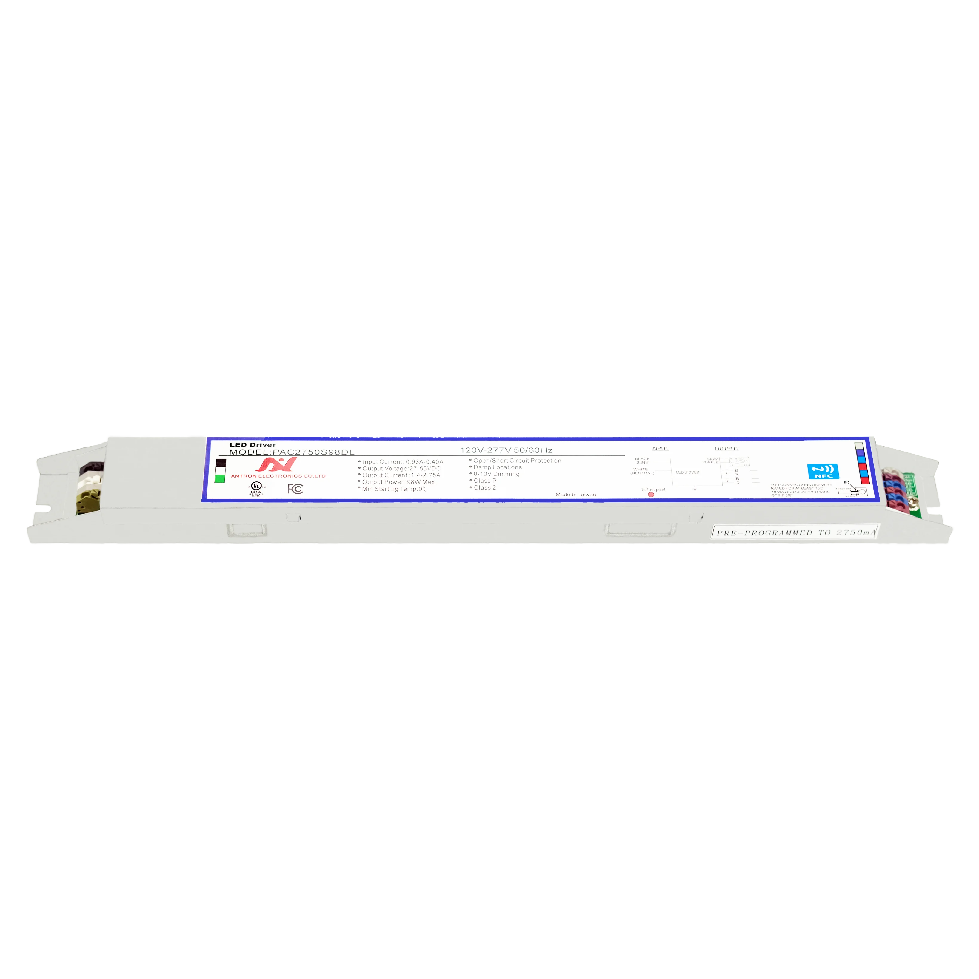 NFC 80W 27~55V Programmable LED Driver for LED Lamp