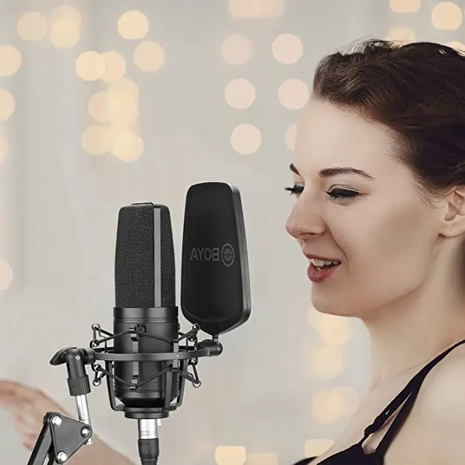 BOYA BY-M1000 Professional Studio Large Diaphragm wired dynamic audio vocal Microfone for Recording songs Broadcast Live Vlog