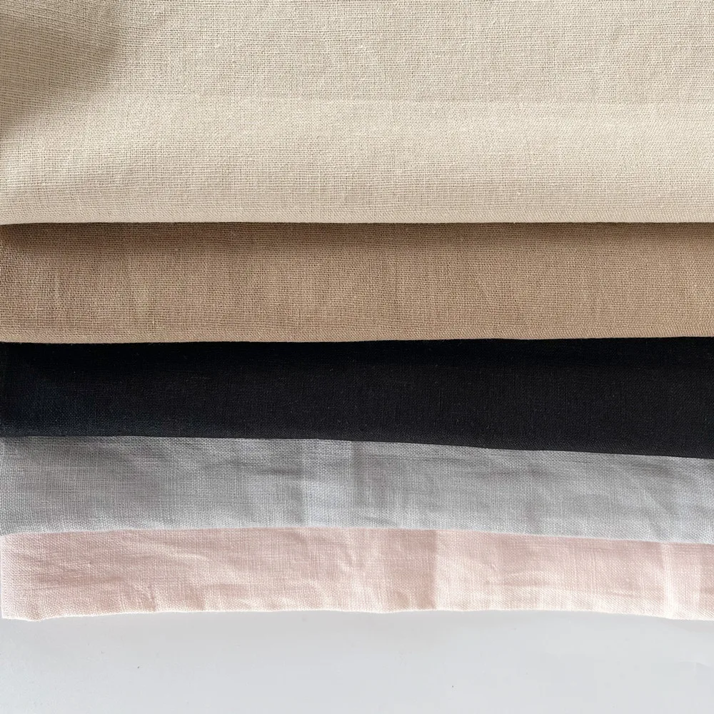 Высококачественная моющаяся итальянская льняная ткань с широкой шириной для платья