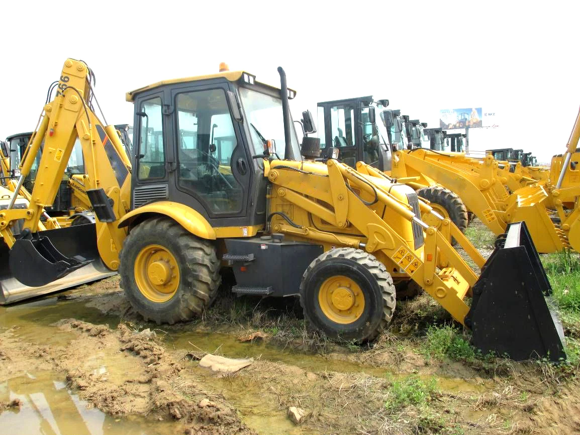 Earthmoving Machinery CLG765A Tractor 4x4 Wheel Backhoe Loader With Fast Site Transfer Speed