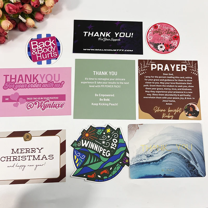 Top Quality Luxury Custom Gold Foiled Logo Business Card Advertising Postcard Greeting Cards Company Promotion Thank You Card