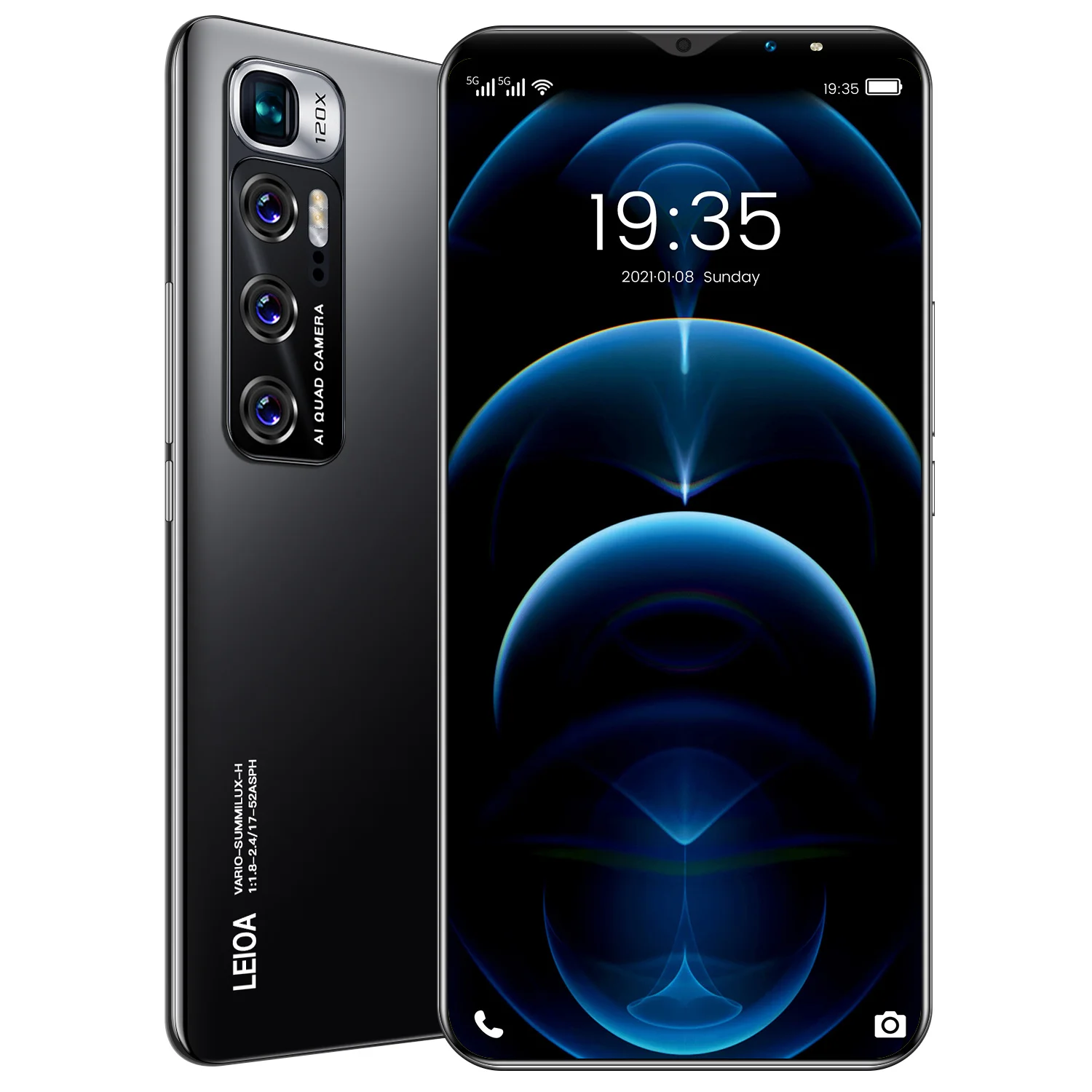 Новые мобильные телефоны M10 Plus 6 1 дюймов 12 Гб ОЗУ 512 ПЗУ смартфоны с двумя SIM-картами HD-экран распознавание лица/отпечатков пальцев 5G Android сотовый