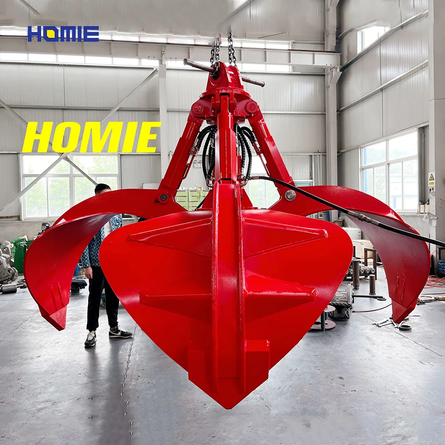 Hydraulic Orange Peel Grapple Sorting Grapple For Excavator Scrap Grab Orange Peel Grapple