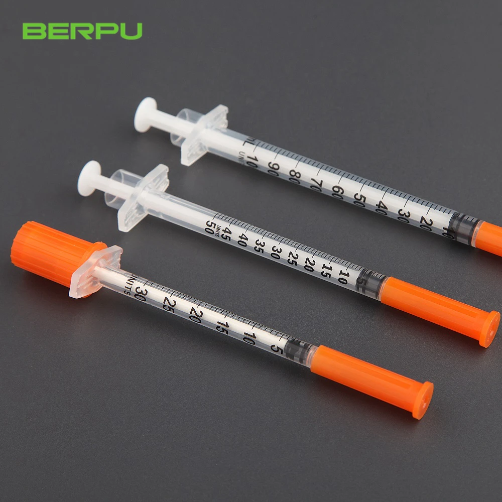 Sterile Disposable Medical Insulin Syringes with Clear Barrel for Accurate and Easy-to-Read Dosage Markings