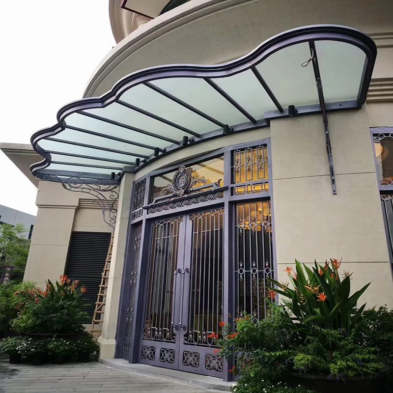 Outdoor garden freestanding balcony custom awning wind and rain protection