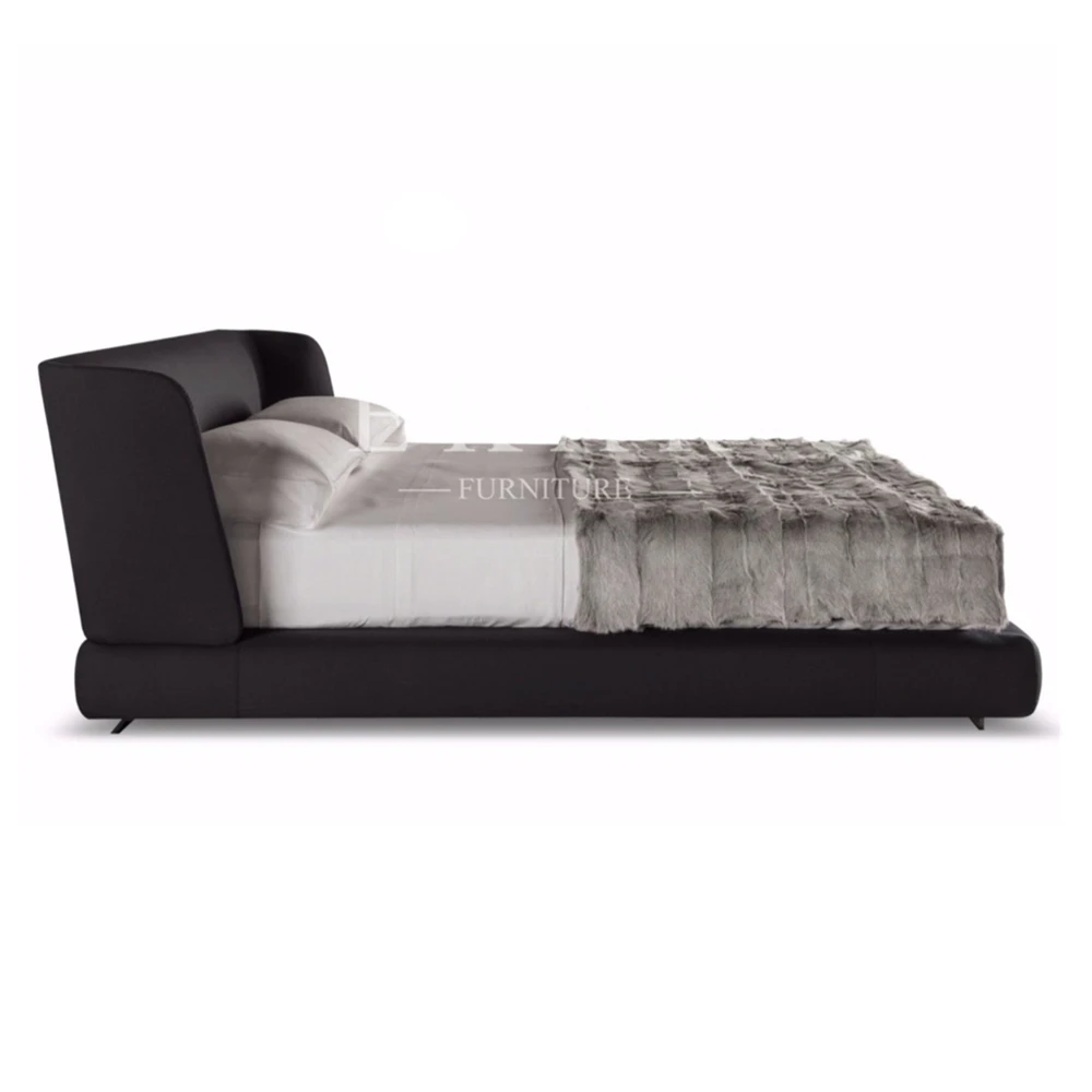 Современный итальянский дизайн тканевая кровать для спальни 1,8 м двуспальная кровать