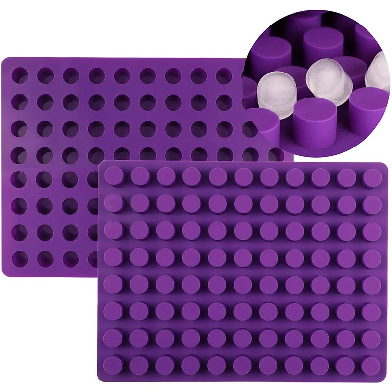 88 Holes Mini Ice Mold Silicone Cylindrical Ice Mold Candy Gummy Chocolate Block for Making Ice Candy