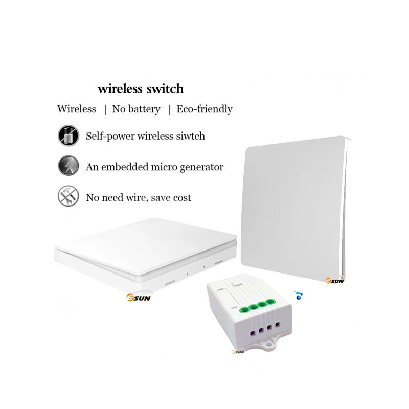 ESUN ES-WFS06 Home smart electrical wireless remote control no wiring 1 way wifi touch switch