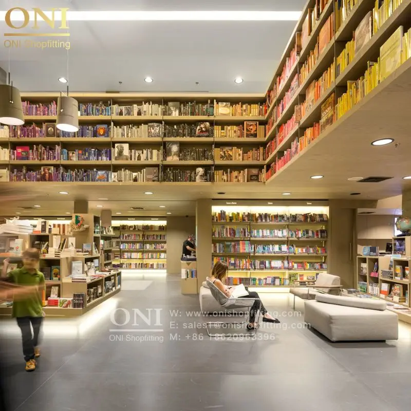 Современная Коммерческая Розничная книжная витрина полка библиотека дизайн интерьера для книг