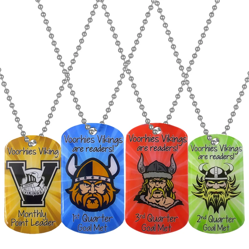 No Minimum Custom Metal Dog Tag , Personalized ID Tag With Ballchain