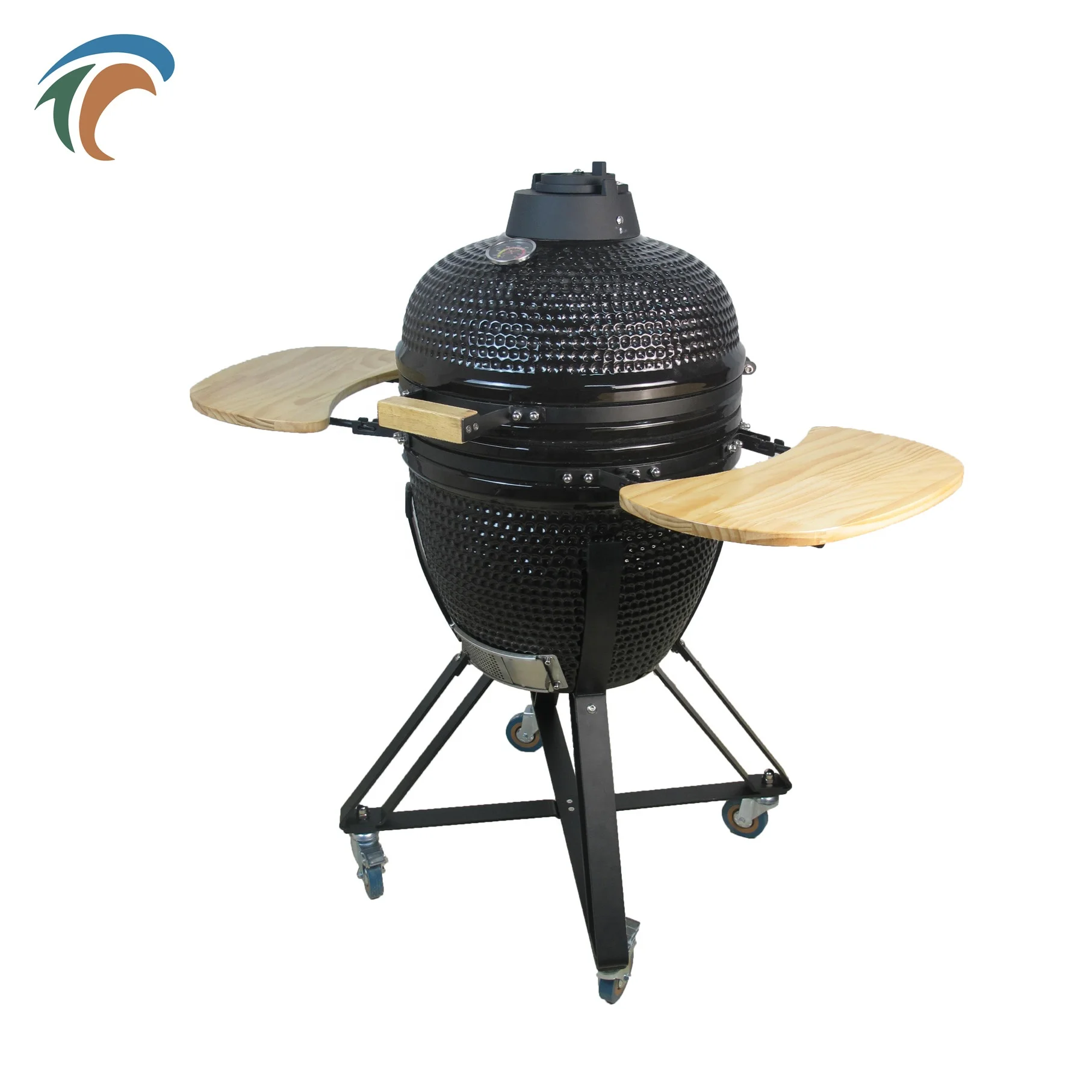 18 inch kamado grill steel charcoal garden barbecue wood fire poland bbq grill ceramic set