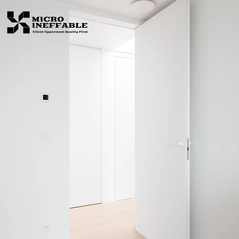 Factory Price European Style Modern Solid Interior Bedroom Door Wooden Frameless Door