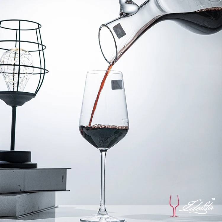 Italita explosion style creative lead-free crystal glass oblique mouth with decanter red wine dispenser wine set