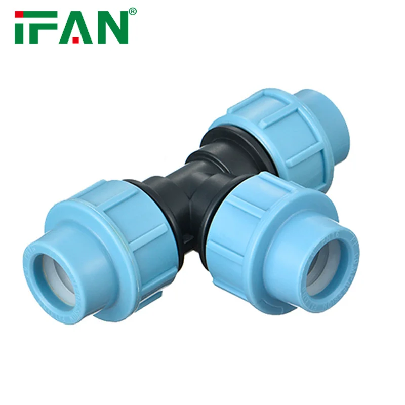 Water Supply Pp Compression Female Tee Compression Irrigation Hdpe Pipe Fittings