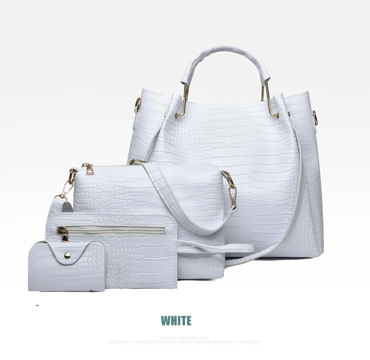 2022 Travel Gear Crocodile Pattern Four-Piece Set Mother and Child  bags women handbags ladies shoulder bag