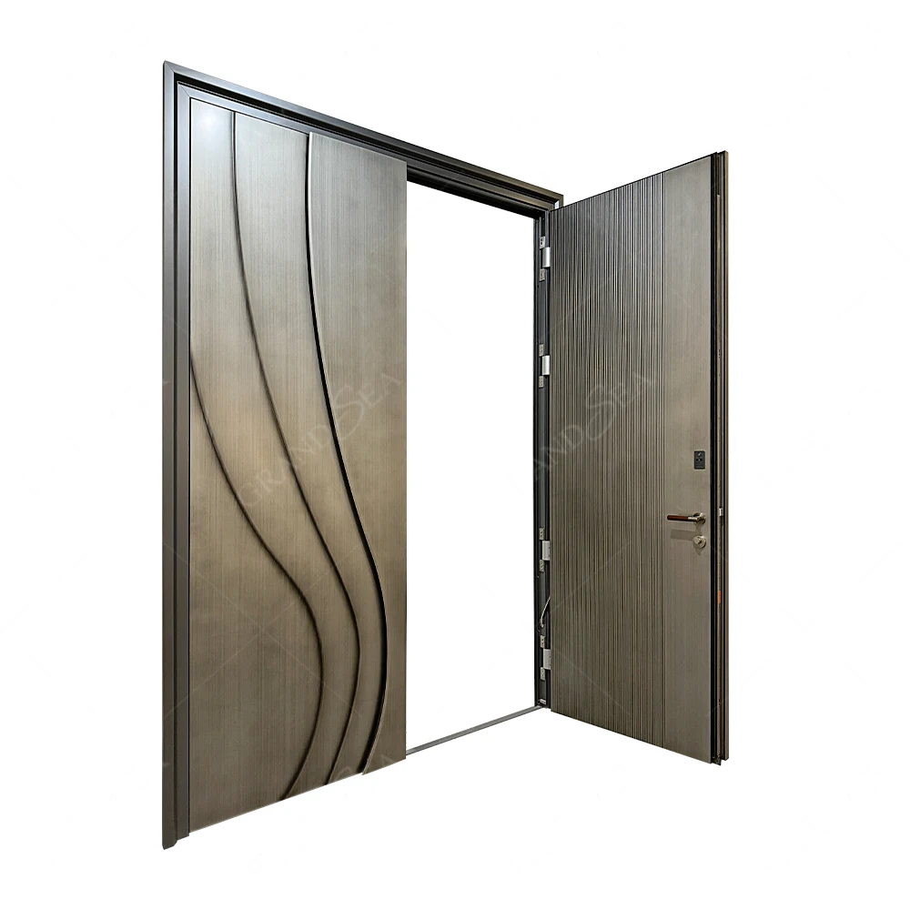 Spain Luxury Palace Bulletproof Fireproof Security Main Front Entrance Armoured Security Steel Door For Front