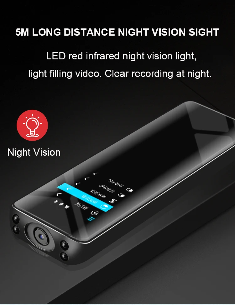 2023 New 1.3 Inches LCD Screen 1080PHD Monitor Class Portable Camera Micro Webcam Audio Video Recorder A13