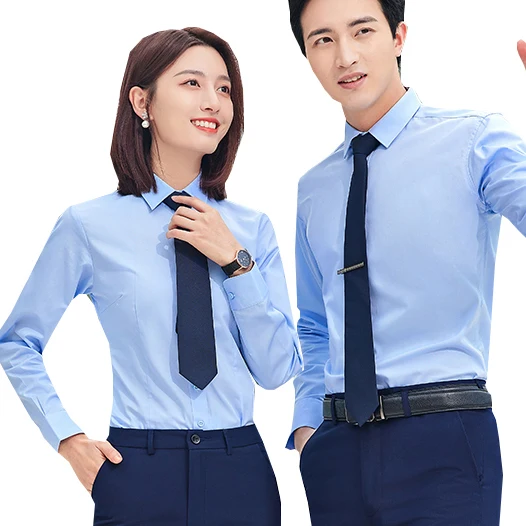 Mass Custom CVC Cotton Non Iron Anti-wrinkle Slim Fit Official Shirts Men