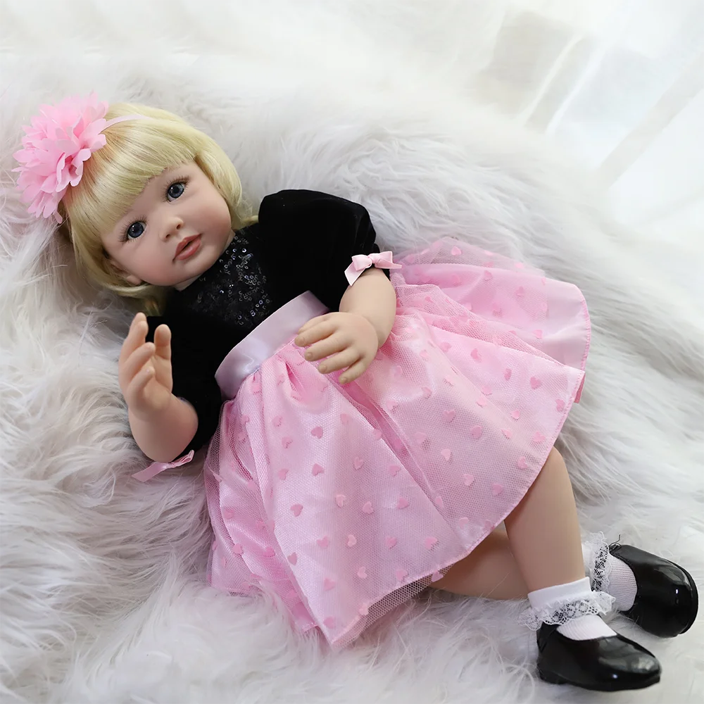 URCHOICE Open Eyes Adorable Baby Realistic Solid Silicone Reborn Baby Dolls Kids Toys Toddler Silicone Baby Molds Customize