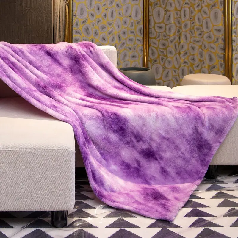 2024, лидер продаж, Радужное покрывало для раскрашивания, уникальное мягкое Фланелевое декоративное постельное белье с жаккардовым трикотажным рисунком