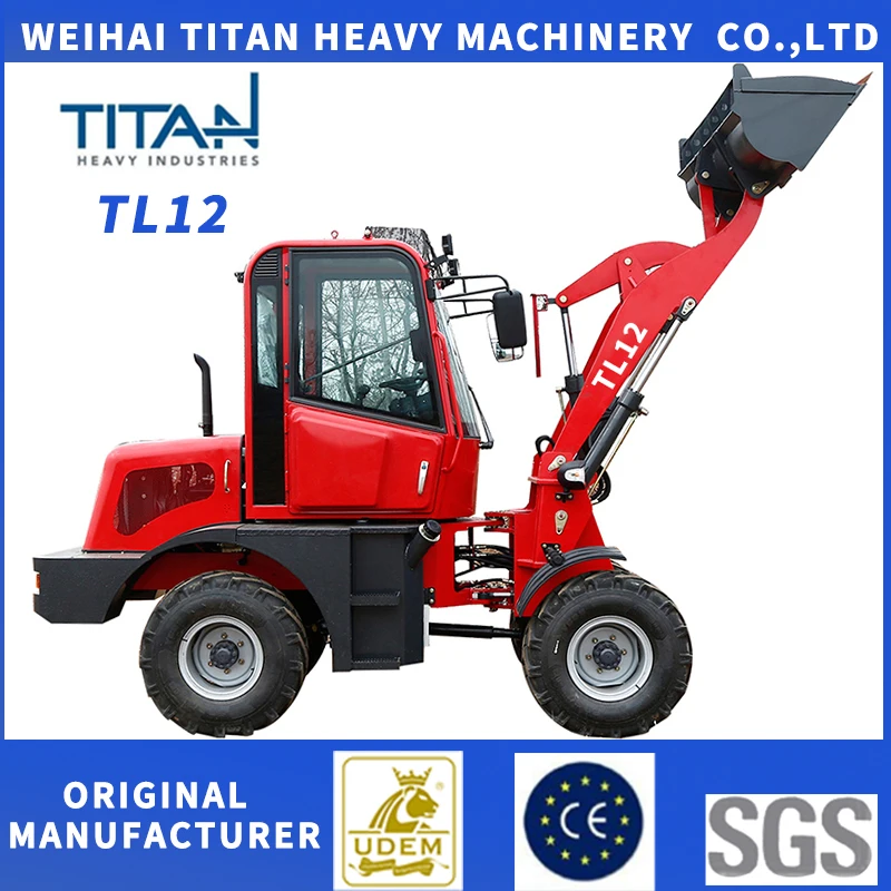 Миниатюрный трактор titan mahindra фронтальный колесный погрузчик zl 12 с ковшом 4 в 1