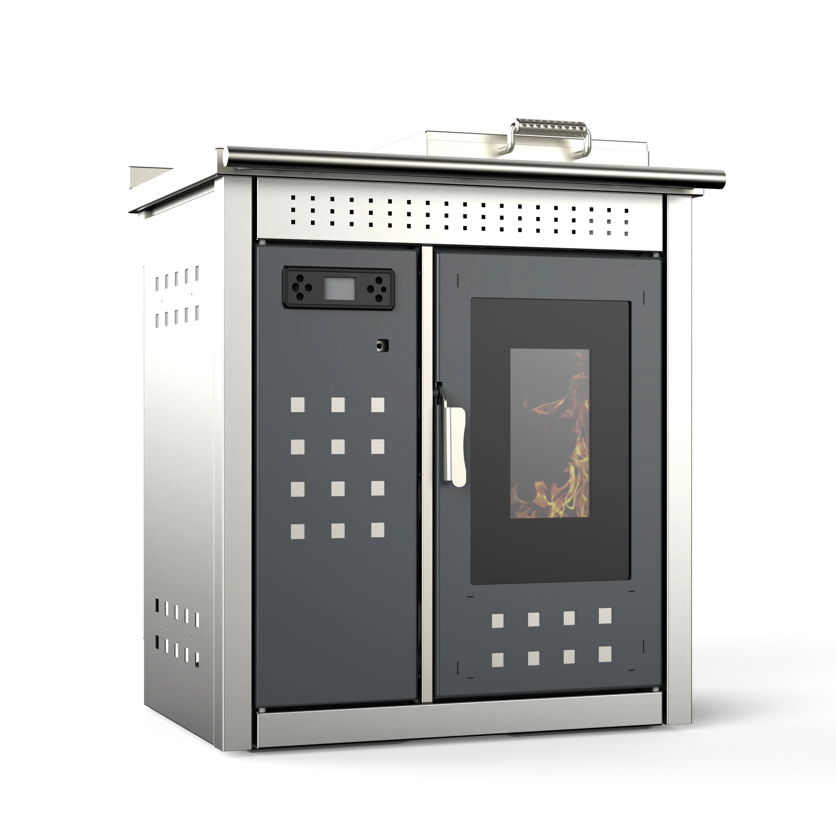 ZLGT2101A Freestanding Multifunctional High Efficiency 89% Pellet Stove 21kw Smokeless Pellet Cooking Stove Boiler