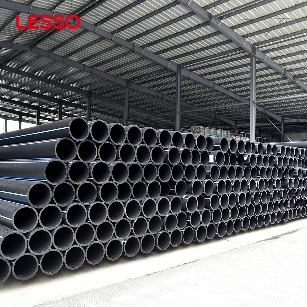 LESSO large circulation capacity drip irrigation uv resistant 25 32 40 50 63 75 90 110mm pe pipe for irrigation and sprinklers