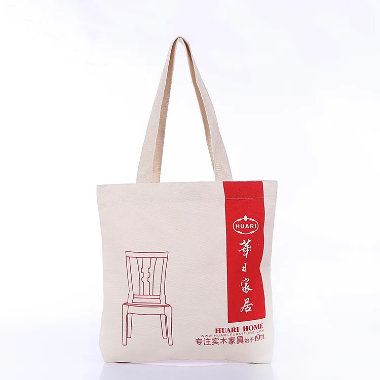 Advertising Custom Reusable Organic Cotton Canvas Promotional Shopping Tote Bags With Custom Logo Printed