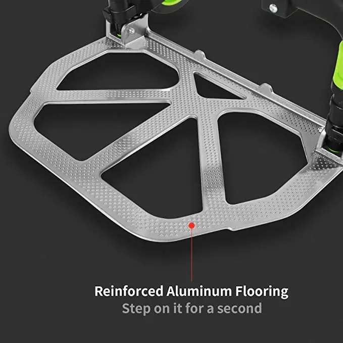 Portable Metal Dolly Foldable Hand Truck Aluminum Luggage Handcart Trolley Cart with Telescoping Handle Stair Climbing Handcart