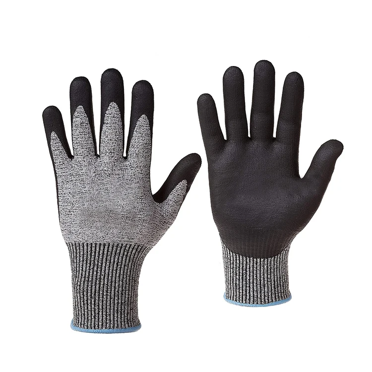 EN388 2003 сертификат морщин латексные перчатки с покрытием анти вырезанные