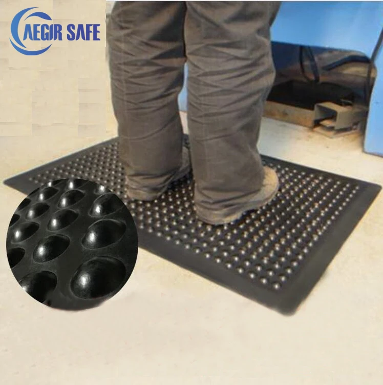 AEGIRSAFE Electrically  Conductive  Rubber Bubble Anti-slip Anti-Fatigue  Mats