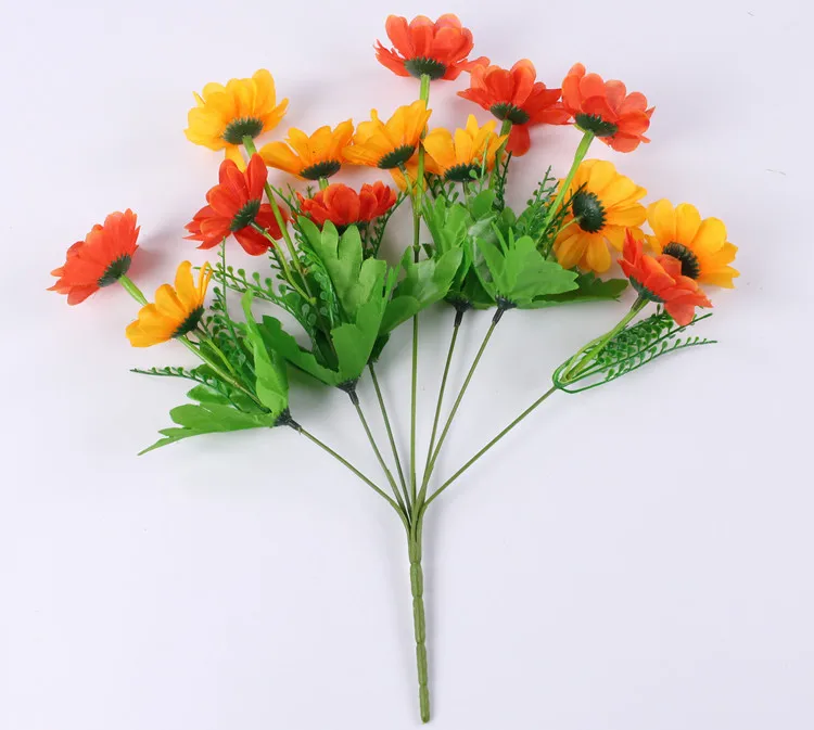 14 Heads Onion Chrysanthemum Artificial Flower Plastic Flower Decorative Flower Artificial Bouquet Small Daisy