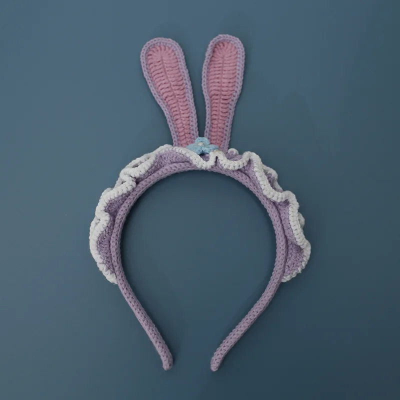 Custom cute cartoon ears girls yarn crochet headbands for girls