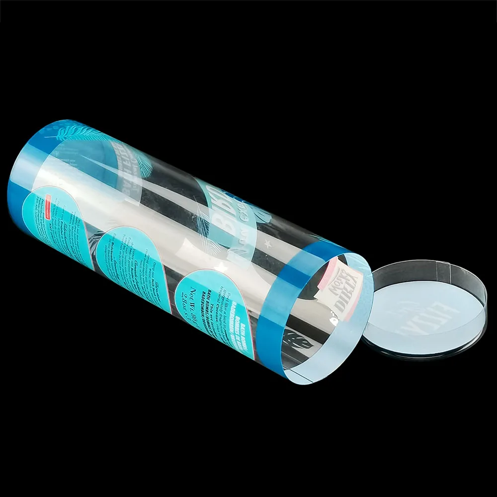  OEM ODM прозрачный цилиндр для цветной печати Круглый RPET PP PET PVC пластиковая упаковочная трубка с крышками от