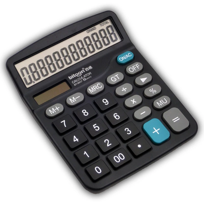 Custom Office Financial Function Tables Calculator 12-digit Electronic Calculator AA Battery Convenient Plastic Box for Lcd 837
