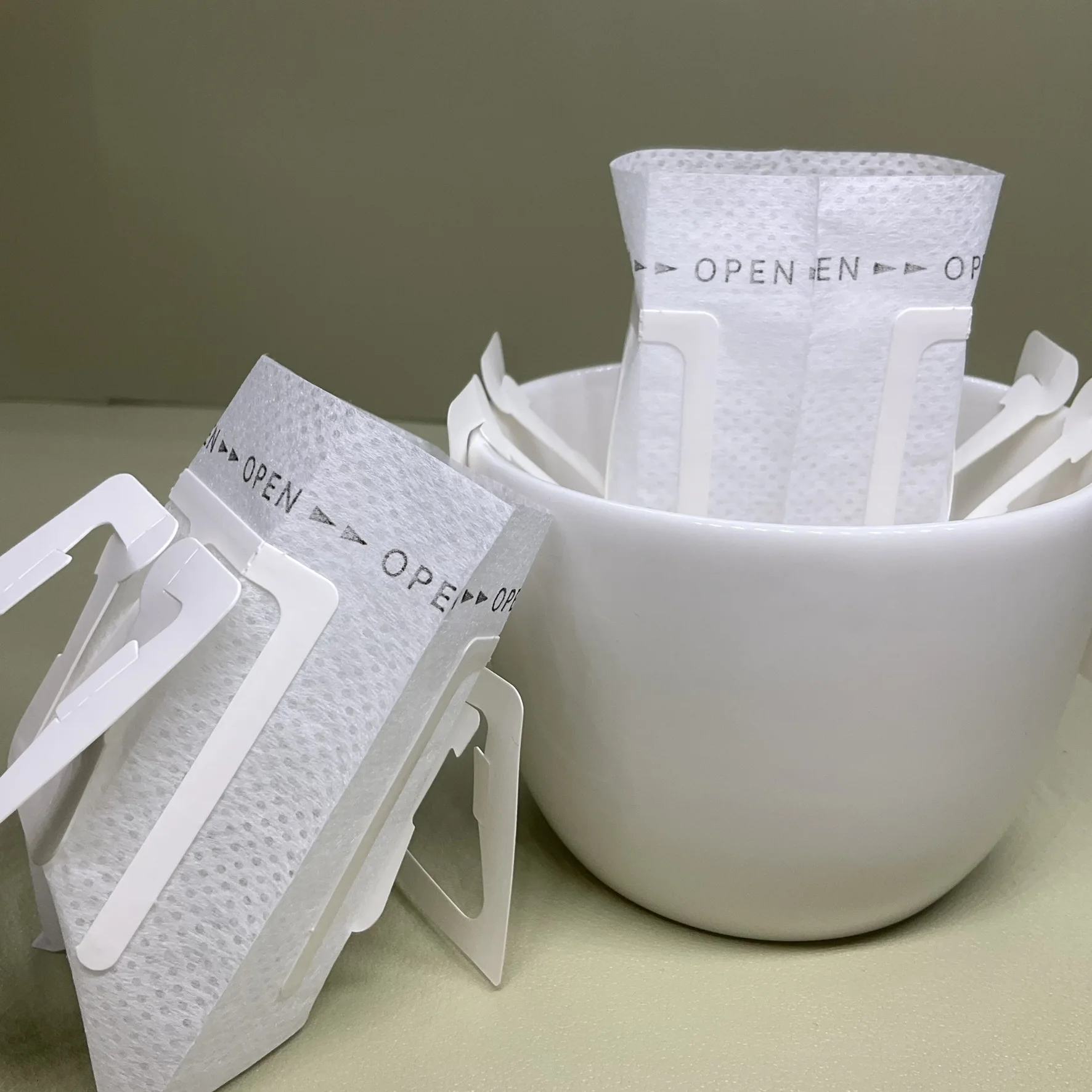 Disposable Coffee Filter Paper Bag In Stock Hanging Ear Drip Coffee Bag