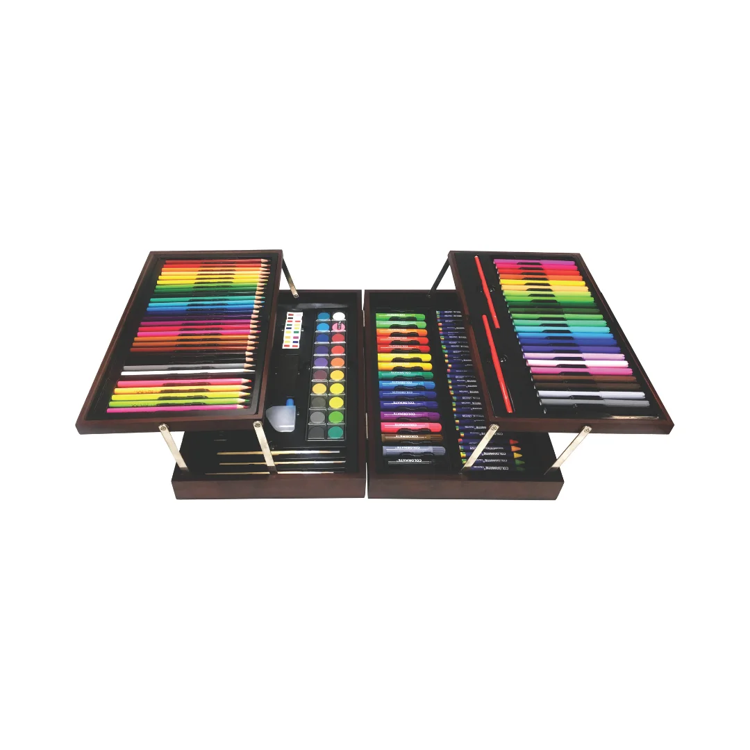 149pcs Premium Quality Wood Art Set Creative Resources for Artists for Drawing & Writing Includes Painting Canvas Color Pencil