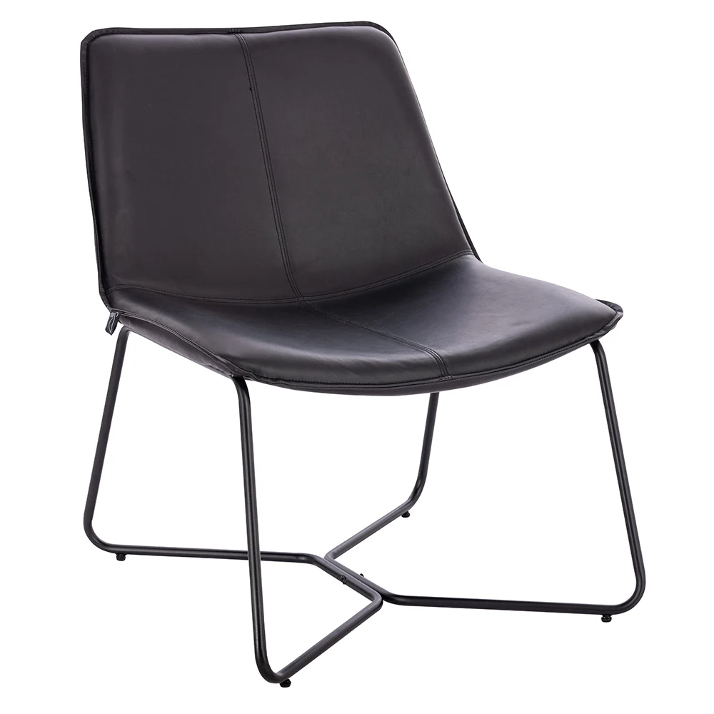 New Design Stylish Custom Leather Low Back Accent Chair For Home Hotel Leisure Chair