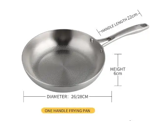 4pcs cooking cookware sets stainless steel 5-layer cookware set