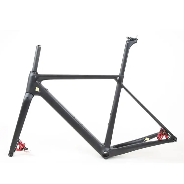 Carbon fiber 700C disc brake road bicycle frame carbon fiber frame T800 front fork tube
