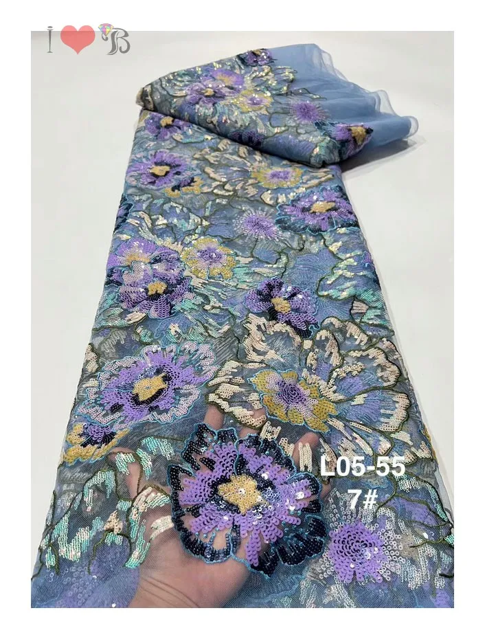 fashion floral sequins lace fabric for dubai lace fabric market