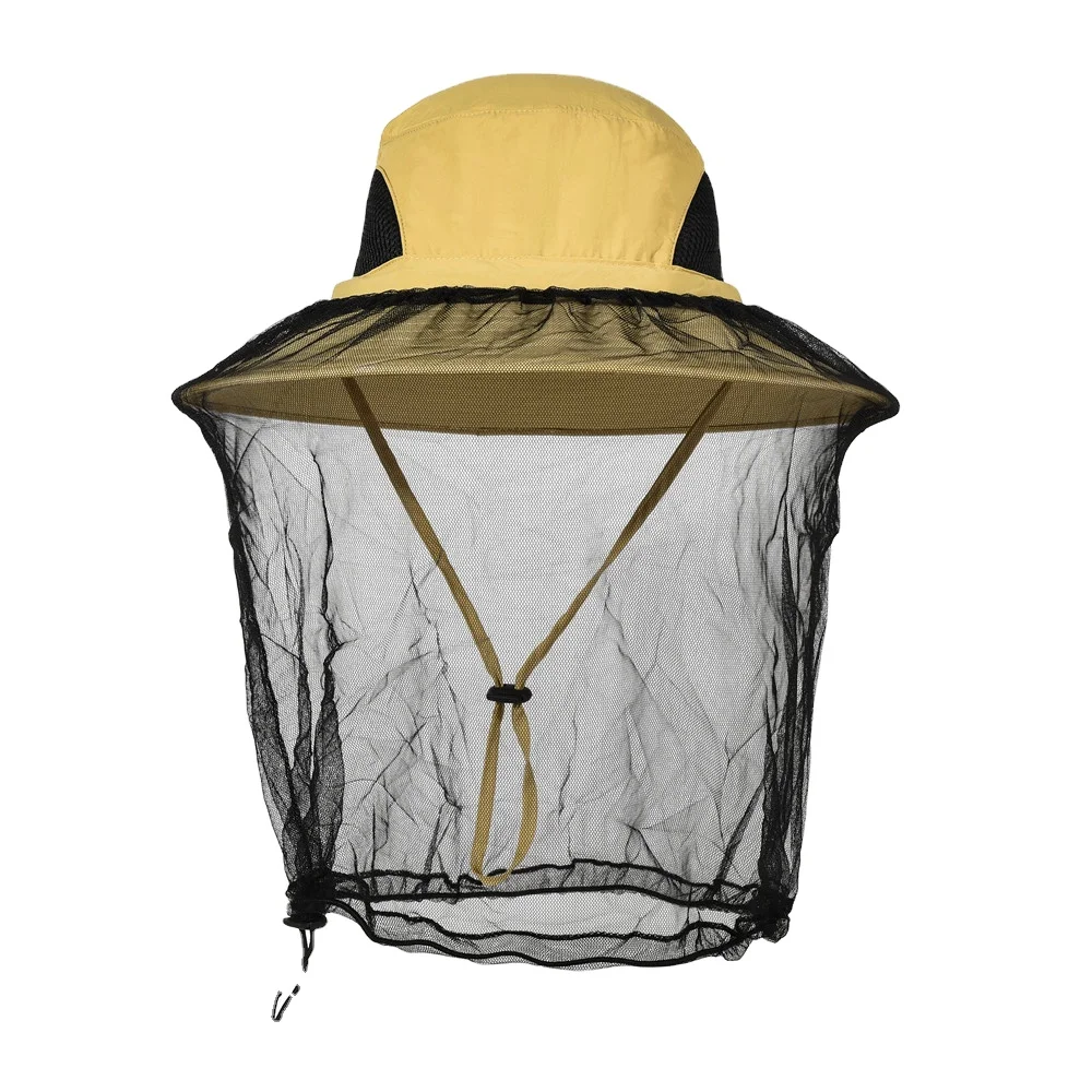  Beekeeping Hat Cowboy Anti Mosquito Bee Insect Veil Net Full Face Neck Wrap