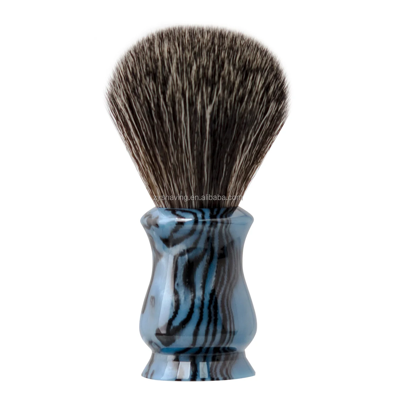ZY Synthetic Shaving Nylon Brush With Aesthetic Resin Handle 24mm Extra Dense Knot Shaving Brush for Men
